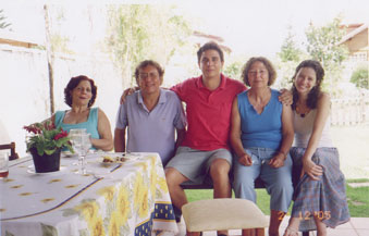 Helena, Marco Polo, Pedro, Isabel e Melissa